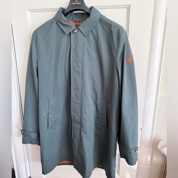 Brooks Brothers Teal Trench Coat - Picture 5 of 10